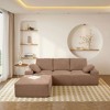 Resenkos 103.5" L-Shaped Sectional Sofa, Cloud Chaise Design with Plush Corduroy and Deep Seats, No Assembly, - 2 of 4