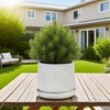 Wooakway 8" Dia Outdoor Indoor Ceramic Planter Pot Decorative Planter with Drainage Hole Patio Flower Pot - 4 of 4