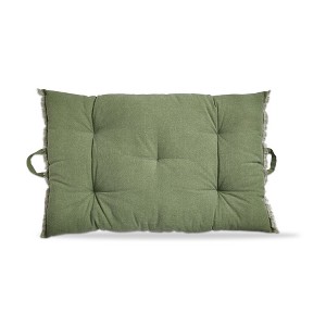 TAG 40"x26" Green Cotton Yarn Dyed Stone Wash with Handles Accent Decorative Throw Pillow Poly Filled Insert Rectangle Machine Washable - 1 of 3