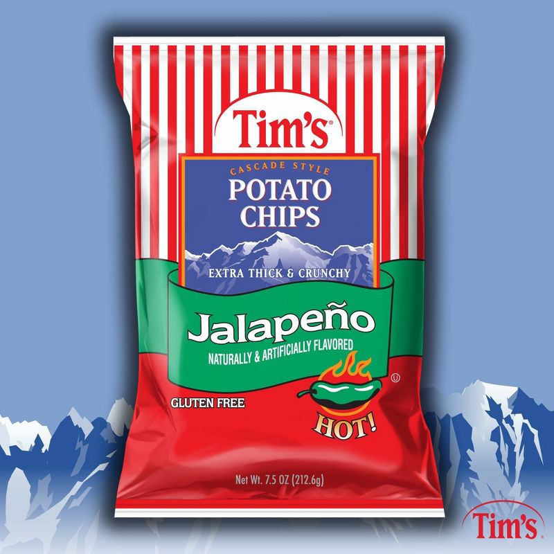 Tim's Jalapeno Flavored Extra Thick & Crunchy Potato Chips - 7.5oz, 3 of 4
