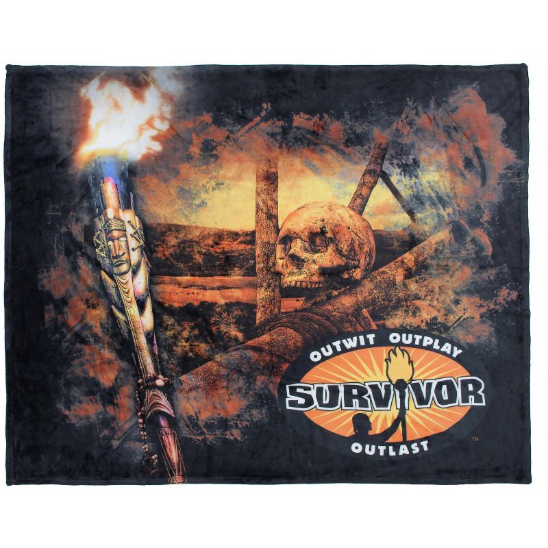 Survivor TV Series Outwit Outplay Outlast Super Soft Plush Fleece Throw Blanket Multicoloured, 3 of 6