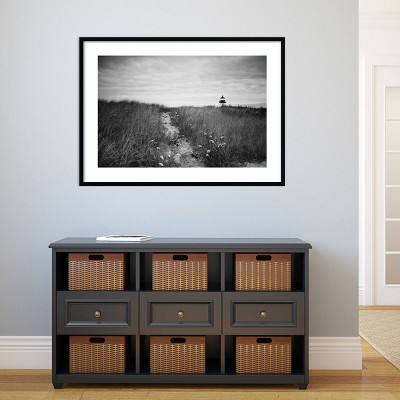 41" x 30" Black Framed Nantucket Lighthouse Landscape Print