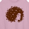 Women's - Instant Message - Starry Afro Woman Graphic Racerback Tank - 2 of 4