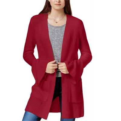 Kensie Womens Bell Sleeve Cardigan Sweater