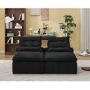 TIRAMISUBEST 39 inch Compression Sofa 2/4/6 Seats Chenille Foldable Floor Bed Fixed Frame Single Seater Boneless Modular Living Room Bedroom - 2 of 4