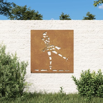vidaXL Patio Wall Decoration 21.7"x21.7" Corten Steel Ballet Dancer Design