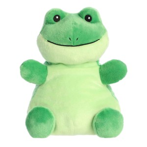Aurora Medium Party Sized Ribbits Frog Palm Pals Adorable Stuffed Animal Green 12" - 1 of 4