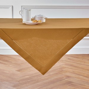 Solino Home Linen Classic Hemstitch Table Throw - 1 of 4