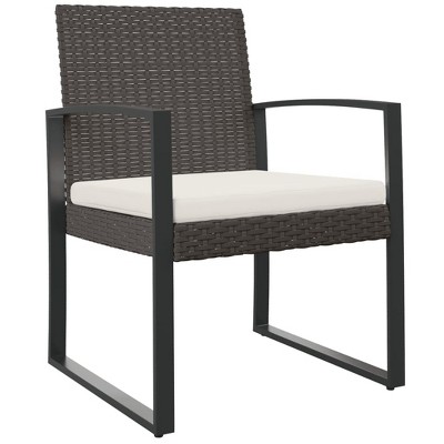 vidaXL Brown Garden Patio Dining Chairs Set - Polypropylene Rattan Terrace Furniture
