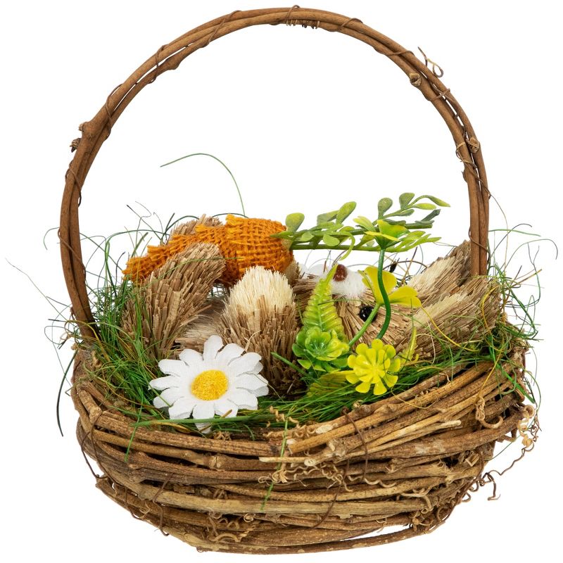 Northlight Bunny in Woven Basket Easter Decoration - 6.5", 4 of 7