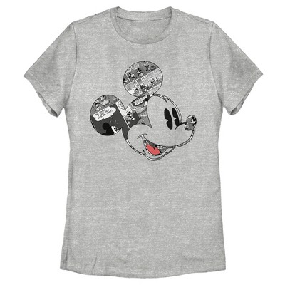 Women's Mickey & Friends Comic book Mickey Mouse Face T-Shirt
