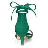 Allegra K Women's Kitten Heel Open Top Lace-Up Sandals - 3 of 4