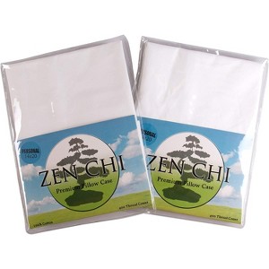 ZEN CHI Personal Pillow Case (2 Pack)- Organic Cotton Pillowcase w 400 ...