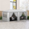 Outsunny 232.25" x 117" Pop Up Canopy Tent with 6 Removable Sidewalls, 4 Windows and Adjustable Height for Outdoor Events, Party, Wedding, Gray - 2 of 4