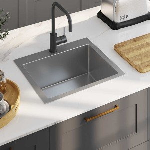 vidaXL Handmade Kitchen Sink Stainless Steel - 1 of 4