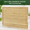 18 Inch Large Bamboo Cutting Board XL Wooden Butcher Block with Juice Groove and Handles for Meat and Vegetables - 4 of 4