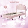 Coucheta Upholstered Bed Frame with LED Lights, Storage Drawer & Headboard,Velvet Platform for Kids, No Box Spring Needed - 2 of 4