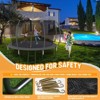 Okak 12FT Pumpkin Outdoor Trampolines with Enclosure Net, Kids Trampoline with Basketball Hoop and Ladder, Rebounder for Yard, Patio, Black - 4 of 4