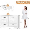 Dresser for Bedroom with 5/6 Drawers, Tall Wood Drawer Dresser Chest of Drawers for Closet - 2 of 4