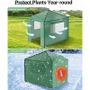 Outdoor Greenhouse, 6 x 8 ft Portable Walk-In Greenhouse with Roll-Up Zipper Entry Door and Roll-Up Side Windows, Instant Pop-Up Canopy - 4 of 4