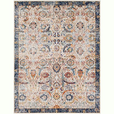 Mark & Day Isabella 7'10"x10'3" Rectangle Woven Indoor Area Rugs Blue/Beige: Traditional, Stain-Resistant, Polypropylene