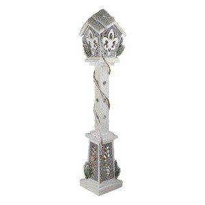 Northlight LED Lighted Snow Covered  Wooden Christmas Lamppost - 35" - 1 of 4
