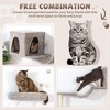 NAYSAYE 8-in-1 Cat Wall Furniture Wall Mounted Cat Climbing Wall Shelves with Tree, Perch, Scratching Post and Bridge for Cats, Beige, 20"*15"*11" - 4 of 4