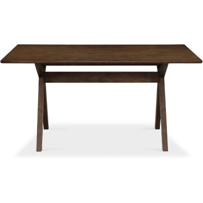 Lukas Wood Dining Table Brown - Adore Decor