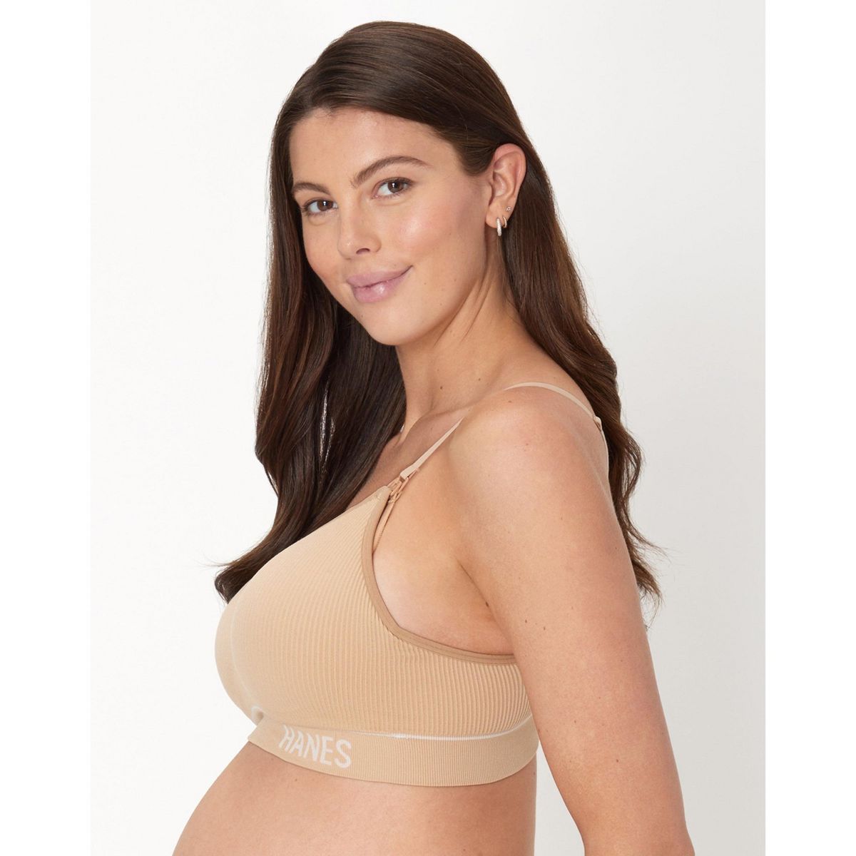 Hanes Maternity Women's Rib Nursing Bralette - thumbnail 8