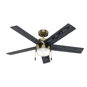 Hunter Fans 52" Claudette Modern Brass Lighted Ceiling Fan with Integrated LED and Pull Chain Control - 1 of 1