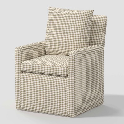 Gingham accent chair new arrivals