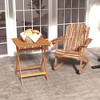 Outsunny Rustic Wooden Adirondack Rocking Chair Outdoor Lounge Chair Fire Pit Seating with Slatted Wooden Design for Patio, Backyard - 2 of 4