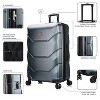 DUKAP Zonix Medium Checked Lightweight Hardside Spinner 26" Suitcase - Green - 2 of 4