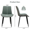 Sapphtopaz Modern Dining Chairs with Mid-Backrest PU Upholstered Dining Room Chair with Metal Leg Kitchen Chair for Dining Room,Kitchen - 2 of 4