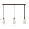 Toltec Lighting Any 3 - Light Chandelier in  Bronze with 5.5" Natural Fusion Shade - 2 of 2