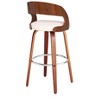 Shelly Contemporary Swivel Barstool Walnut/Cream - Armen Living - 3 of 4