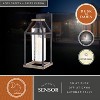 VAXCEL Napier 6.25-in Black and Wood Outdoor Farmhouse Wall Lantern, Dusk to Dawn Photocell, 1-Light Wall Lamp Sconce, Clear Seeded Glass - 2 of 4