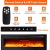60 Inch Electric Fireplace Recessed Wall Mounted Heater With Adjustable Flame Color - 2 of 4