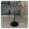 LeisureMod 36" Round Bar Height Dining Table with Sintered Stone Top and Black Stainless Steel Pedestal Base Verve Collection - 4 of 4