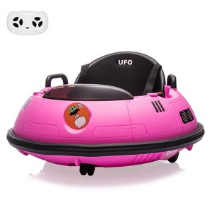 12V Ride On Bumper Car, Electric Toddlers Car with Remote Control, Safety Belt, Music, Flashing Lights, 360 Degree Spin - 1 of 1