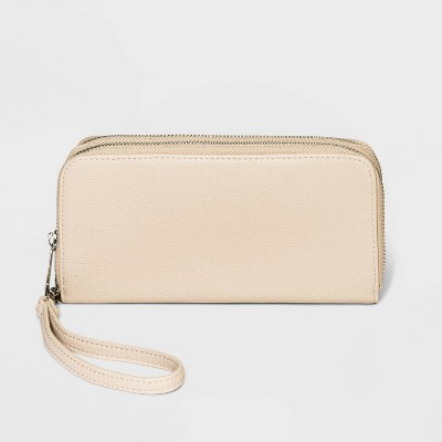 Women's Double Zip Closure Wallet - A 