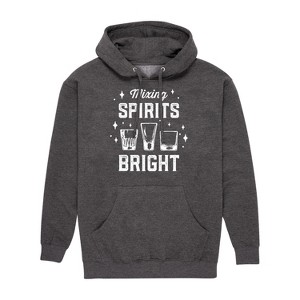 Men's - Instant Message - Christmas Mixing Spirits Bright Graphic Fleece Pullover Hoodie - 1 of 4