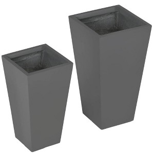 Resenkos Plant Pots, Flower Pots, Garden Planters,2-Pack Outdoor Planter Set, Flower Pots with Drainage Holes, Durable & Stackable Plant Pot, - 1 of 4