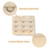 Allegra K Women's 3 Hook 3 Row Stretchy Bra Strap Extenders Hooks Bra Band - 4 of 4