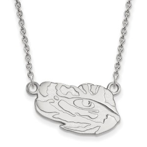 Black Bow Jewelry 14k White Gold Louisiana State Fighting Tigers NCAA Necklace 18 Inch - 1 of 4