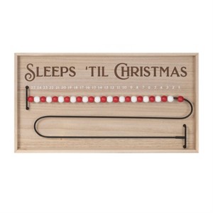 Holiday Countdown Wall Sign MDF Wood 20 x 11 Inch Rustic Hanging by Melrose - 1 of 3