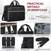 Laptop Bag 17.3 Inch Laptop Briefcase for Women Men Waterproof Shoulder Messenger Bag Large Computer Bag for Business Office Work College, Black - 3 of 4