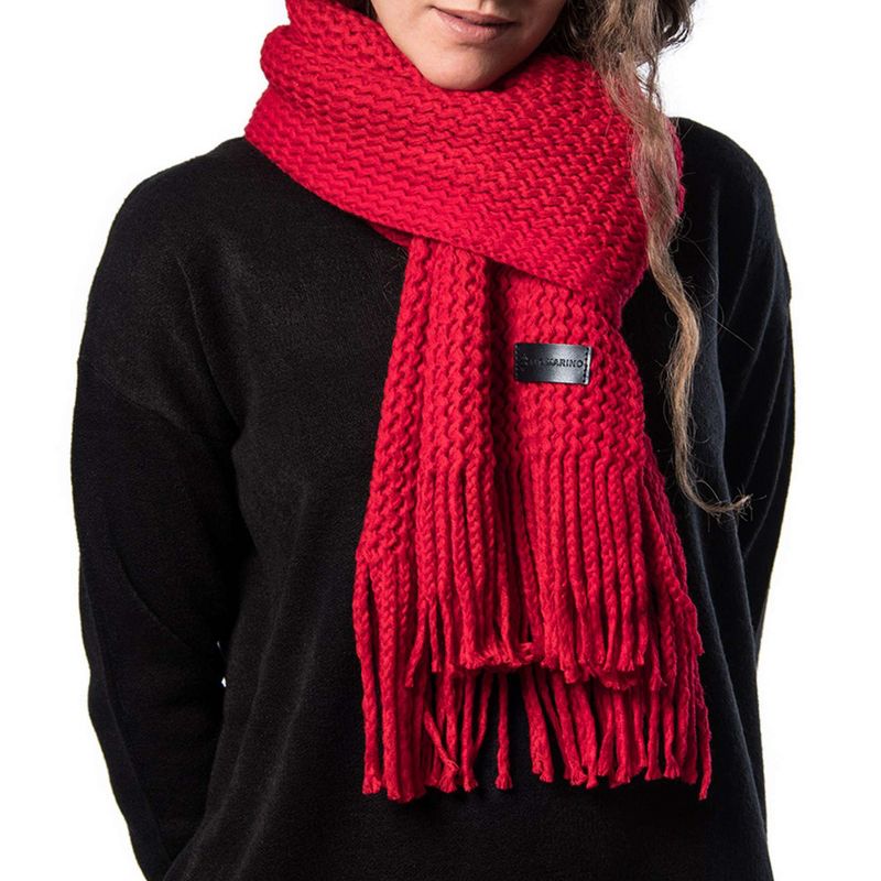 Mio Marino | Wide Knit Ribbed Scarf, 2 of 5