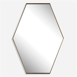 Uttermost Ankara Brass Hexagon Mirror - 1 of 4
