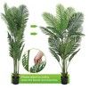 Whizmax Artificial Areca Palm Plant, with Trunks Tropical Palm Floor Plant in Pot Indoor Outdoor Home Office Garden Modern Decoration - 4 of 4
